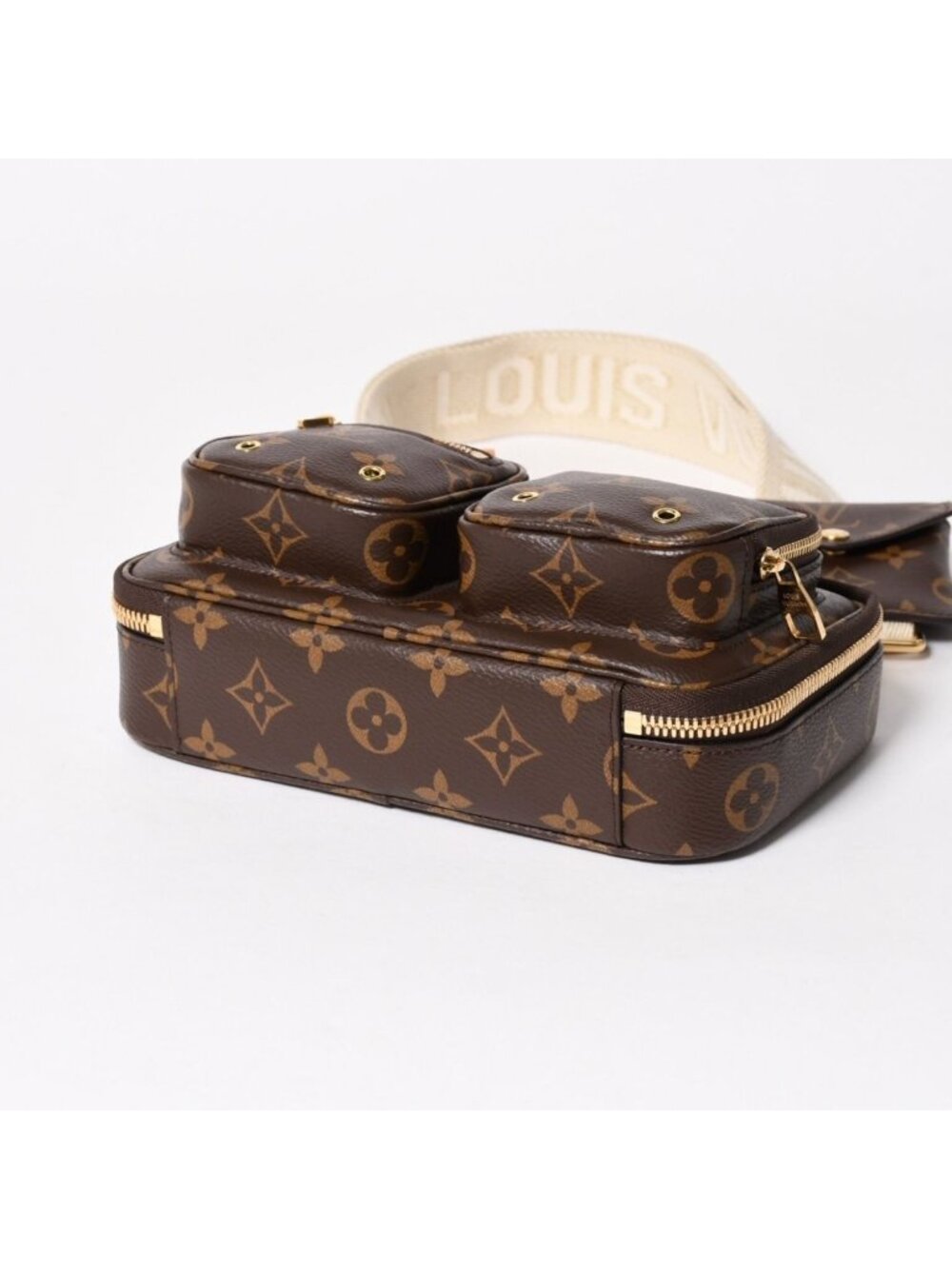 Louis Vuitton Monogram Utility Crossbody Shoulder Bag Brown Gold - Picture 13 of 16